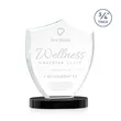 Scudo Shield on Alberton Base - Black | https://www.bestnamebadges.com