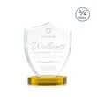 Scudo Shield on Alberton Base - Gold | https://www.bestnamebadges.com