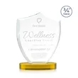 Scudo Shield on Alberton Base - Gold | https://www.bestnamebadges.com