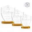 Scudo Shield on Alberton Base - Amber | https://www.bestnamebadges.com
