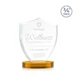 Scudo Shield on Alberton Base - Amber | https://www.bestnamebadges.com