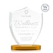 Scudo Shield on Alberton Base - Amber | https://www.bestnamebadges.com