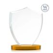 Scudo Shield on Alberton Base - Amber | https://www.bestnamebadges.com
