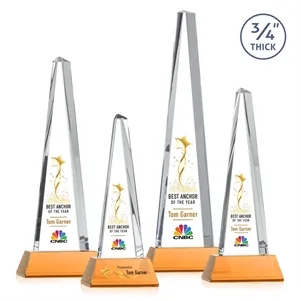 Majestic Tower VividPrint™ Award on Newhaven - Amber | https://www.bestnamebadges.com