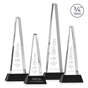 Majestic Tower Award on Newhaven Base - Black | https://www.bestnamebadges.com