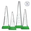Majestic Tower Award on Newhaven Base - Green | https://www.bestnamebadges.com