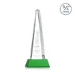 Majestic Tower Award on Newhaven Base - Green | https://www.bestnamebadges.com