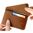 Slim Credit Card Case Holder Compact Leather Wallet | https://www.bestnamebadges.com