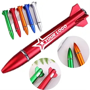 Rocket Missile Shaped Ballpoint Pen Advertising Gift | https://www.bestnamebadges.com