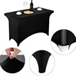 Spandex Tablecloth 6FT Stretch Table Cover | https://www.bestnamebadges.com