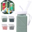 20oz Collapsible Water Bottle Portable Silicone Foldable Cup | https://www.bestnamebadges.com