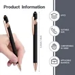 Engraved Stylus Pen with Rose Gold Trim | https://www.bestnamebadges.com