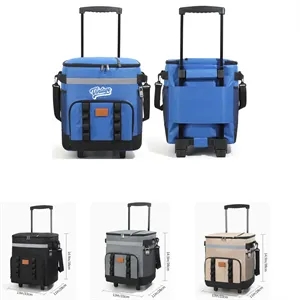 Insulated Portable Rolling Cooler for Shopping Picnic BBQ  | https://www.bestnamebadges.com