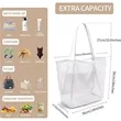 Mesh Beach Bag  with Pocket | https://www.bestnamebadges.com
