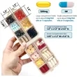 14 GRIDS Travel Pill Organizer Box with Labels | https://www.bestnamebadges.com