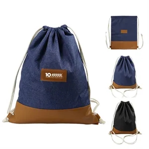 Blank Polyester Drawstring Backpack