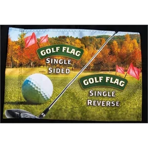 Golf Flag Single Sided w/ Pole Tube Sleeve 14" x 20"