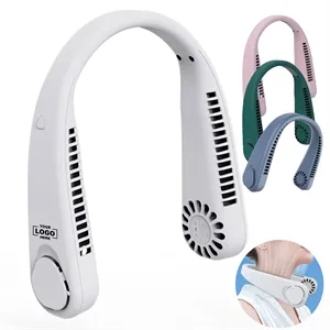 Bladeless Neck Hanging Fan 1200mAh Rechargeable | https://www.bestnamebadges.com