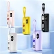 Mini Capsule Power Bank With Dual Plugs And Built-In Cable | https://www.bestnamebadges.com