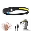 Rechargeable USB-C Tactical Headlight with Motion Sensor | https://www.bestnamebadges.com