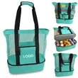 Mesh Beach Cooler Tote Bag | https://www.bestnamebadges.com