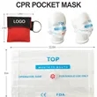 CPR Barrier with Key Ring Face Shield for AED Training | https://www.bestnamebadges.com