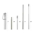 Collapsible Stainless Steel Straw Set | https://www.bestnamebadges.com