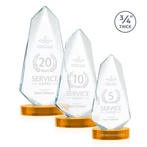 Sheridan Award on Alberton Base - Amber | https://www.bestnamebadges.com