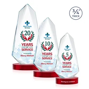 Sheridan VividPrint™ Award on Alberton Base - Red | https://www.bestnamebadges.com