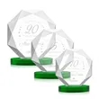 Kitchener Award on Alberton Base - Green | https://www.bestnamebadges.com