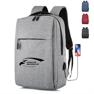 Men's Business Travel Backpack Waterproof with USB Charging