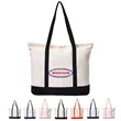 Printed And Embroidered Simple Large Zipper Canvas Bags | https://www.bestnamebadges.com