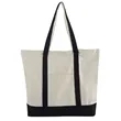 Printed And Embroidered Simple Large Zipper Canvas Bags | https://www.bestnamebadges.com