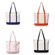 Printed And Embroidered Simple Large Zipper Canvas Bags | https://www.bestnamebadges.com