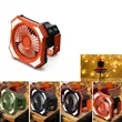 Rechargeable Remote Camping Fan with LED Light | https://www.bestnamebadges.com