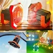 Rechargeable Remote Camping Fan with LED Light | https://www.bestnamebadges.com