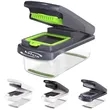 Food Chopper Vegetable Slicer & Spiralizer with Container | https://www.bestnamebadges.com