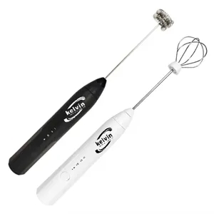 2 Model Rechargeable Milk Frother Handheld Foam Maker | https://www.bestnamebadges.com