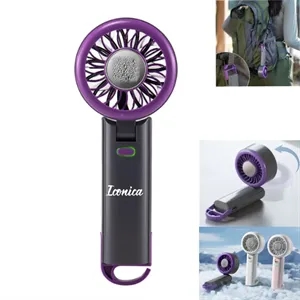 Mini Portable Ice Cooling Hand Fan with Lanyard