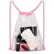 Clear PVC Drawstring Backpack Stadium Approved Sports Bag | https://www.bestnamebadges.com