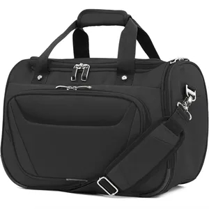 Black Carry-On Travel Tote, Overnight Weekender Bag
