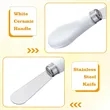 Butter Spreader With White Porcelain Handle | https://www.bestnamebadges.com