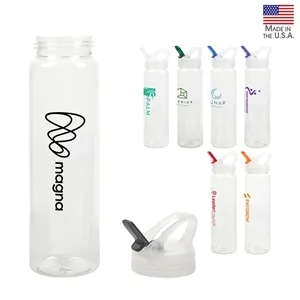 Santa Cruz 32 oz. PET Bottle with Flip Spout | https://www.bestnamebadges.com