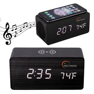 Opus Wireless Charging Speaker w/ Clock | https://www.bestnamebadges.com