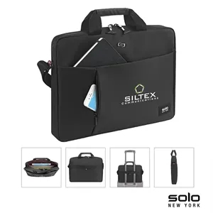 Solo New York Lead Slim Briefcase | https://www.bestnamebadges.com