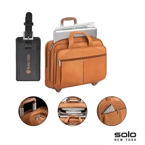 Solo New York Walker Leather Rolling Case | https://www.bestnamebadges.com