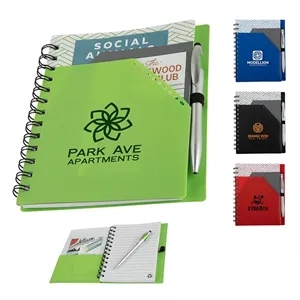 Trapezoid Junior Notebook w/ Stylus Pen | https://www.bestnamebadges.com