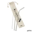 Perka® Avila 5-Piece Stainless Steel Straw Set | https://www.bestnamebadges.com