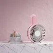Compact Handheld Fan with Foldable Desktop Stand | https://www.bestnamebadges.com