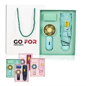 Mini Fan & Umbrella Gift Box Set